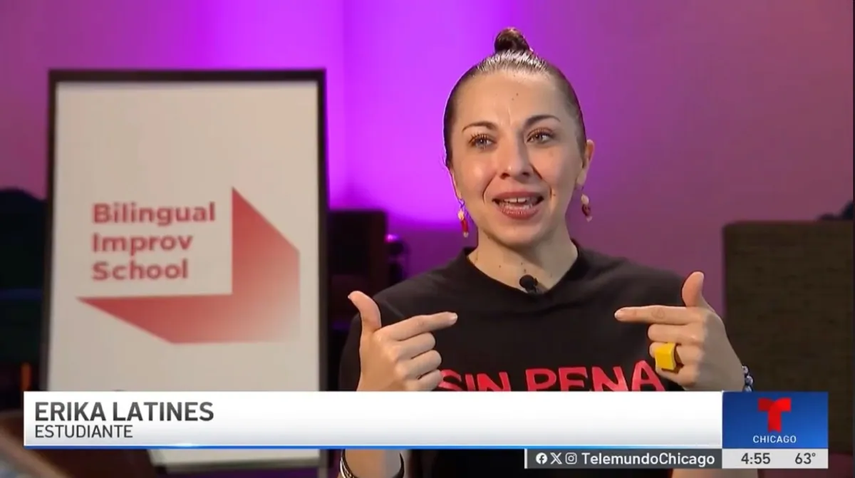Telemundo interview with BIS student Erika with a K